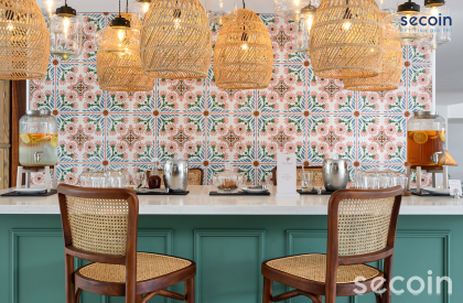 Trang trí tường bằng gạch bông